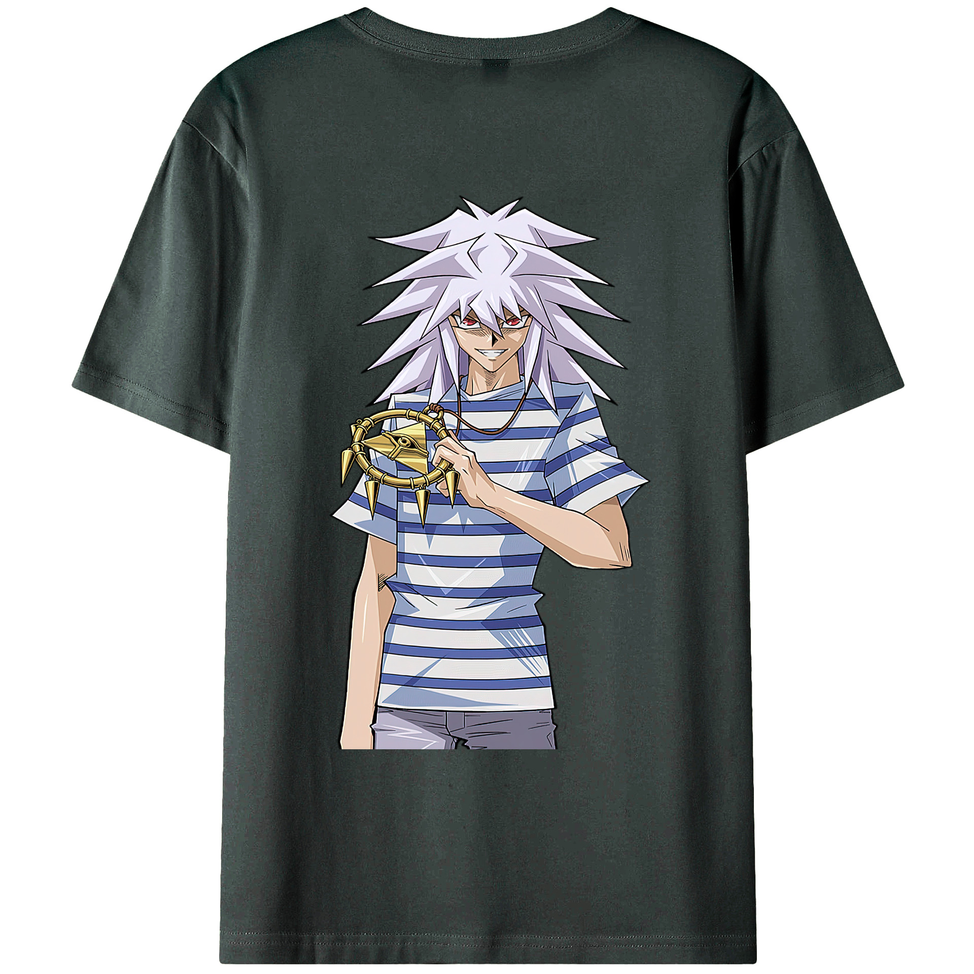 （画像用） 遊☆戯☆王 Yu-Gi-Oh! 綿100％ メンズ半袖Tシャツ（バックプリント） 通気性